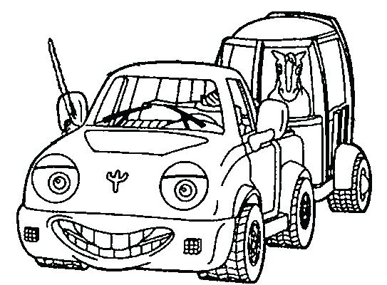 543x400 Truck And Trailer Coloring Pages Horse Trailer And Pickup Truck