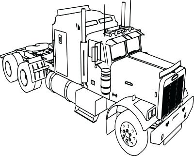 Tractor Trailer Drawing at GetDrawings | Free download