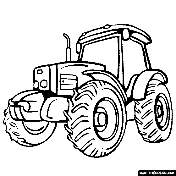 560x560 Tractor Coloring Page