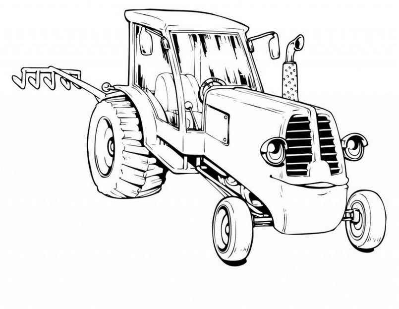 805x623 Coloring Page Tractors Hd Getcoloring