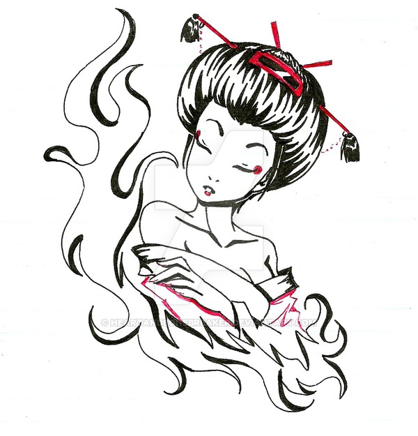 600x625 Geisha By Heartandbonebreaker