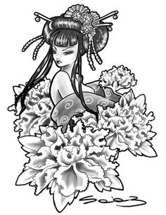 236x306 Geisha With Umbrella Tattoo Tats Umbrella Tattoo