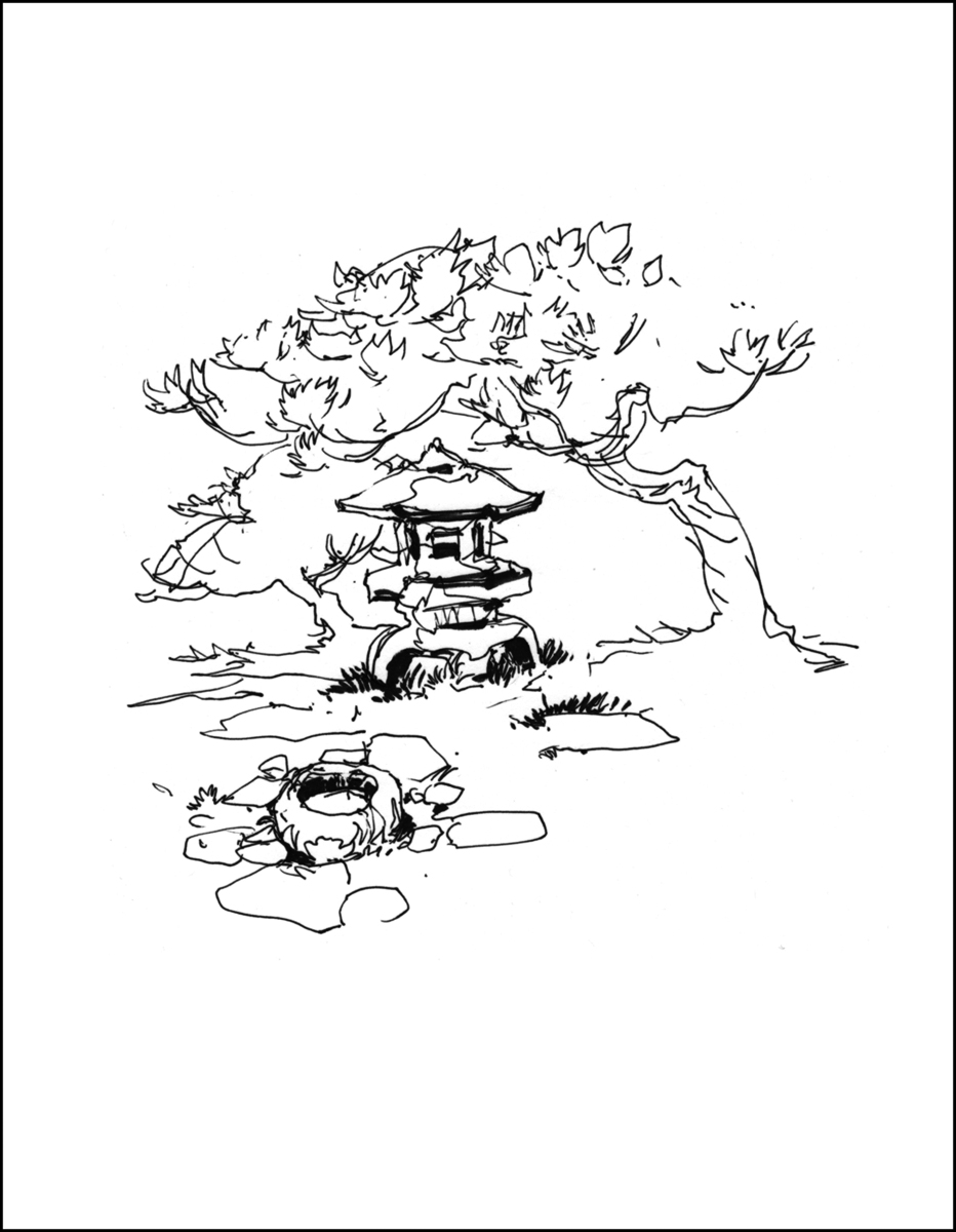 932x1200 Japanese Garden Traditional Japanese House, House Drawing