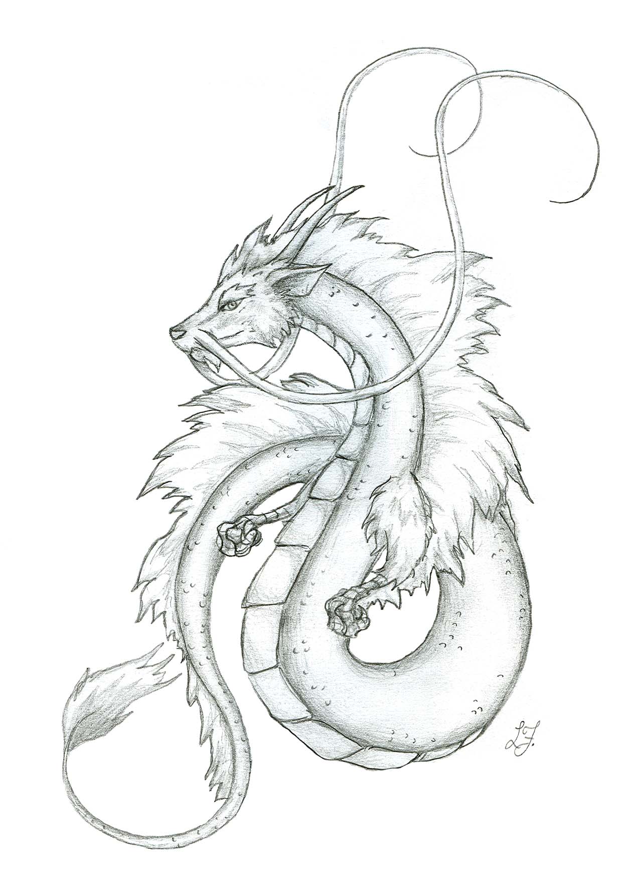 1256x1764 Small Japanese Dragon By Lizzy23