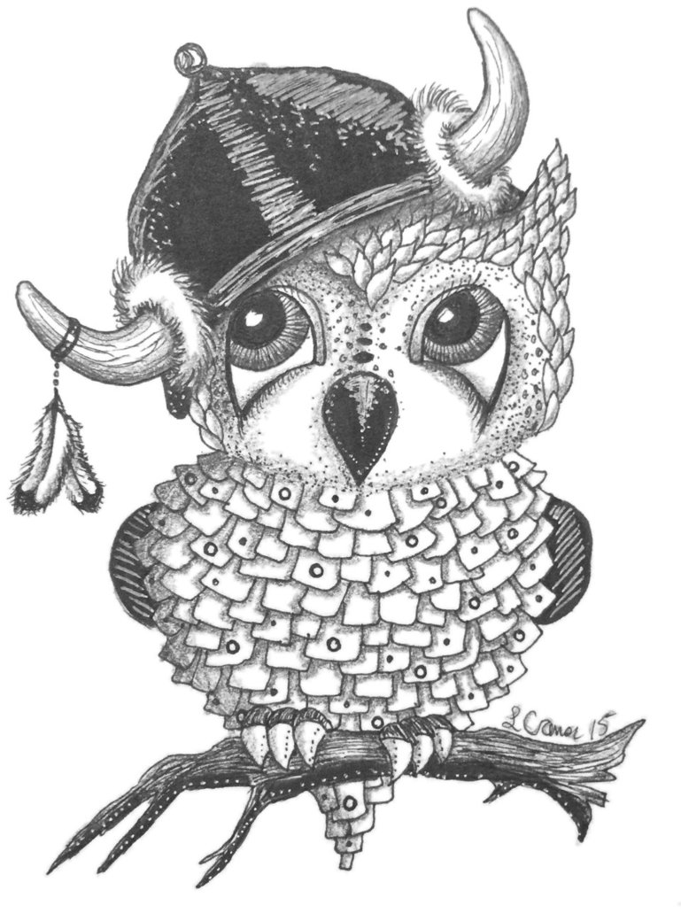 769x1040 Viking Happy Owl Zentangle By Lizzymckee12345