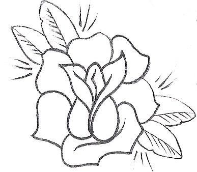 387x338 Simple outline drawings Rose Tattoo,rose Stencil,single Rose