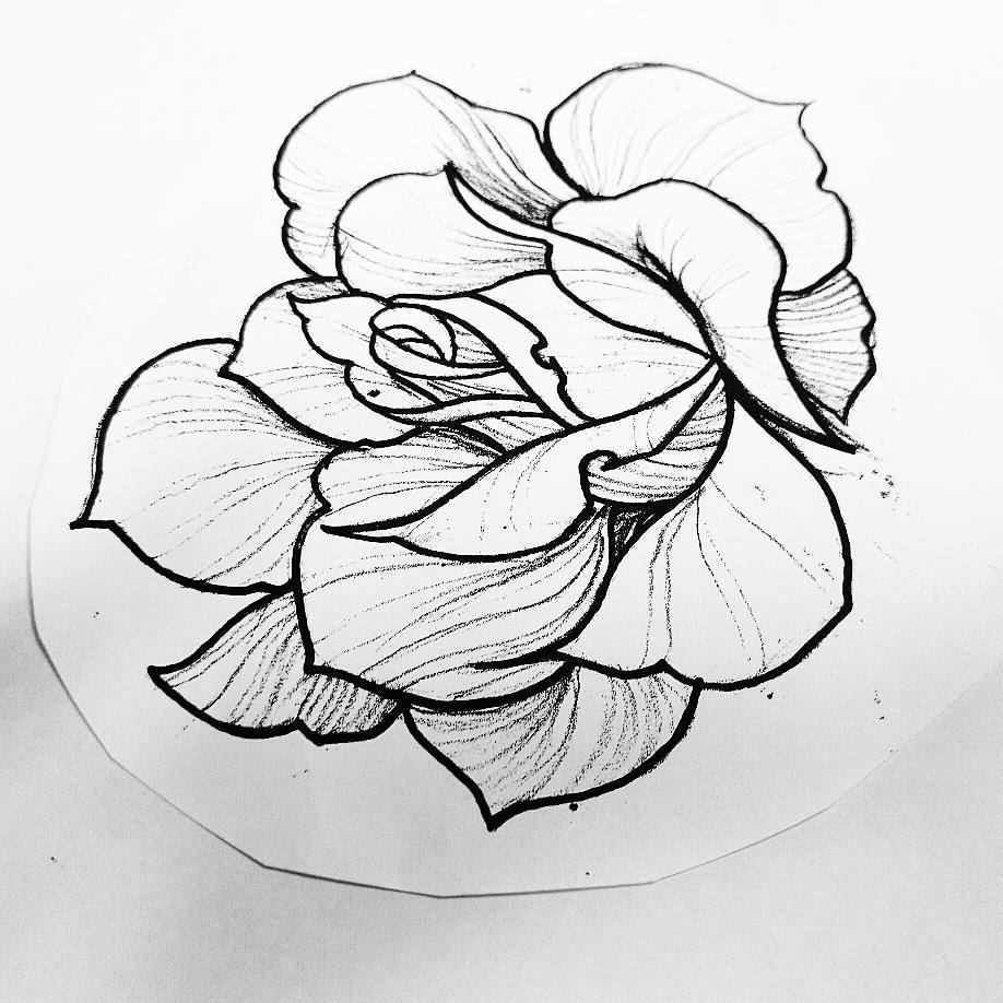 Traditional Rose Drawing at GetDrawings | Free download