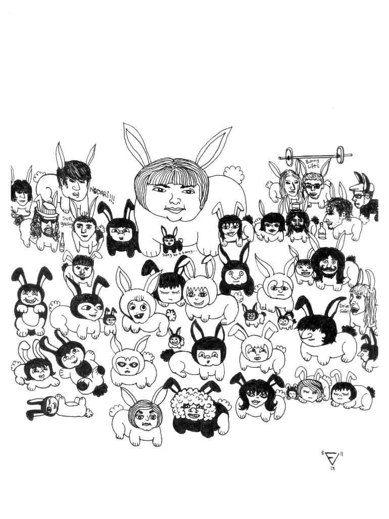 770x1027 Saatchi Art Bunnyland Traffic School Drawing By Frank Venadas