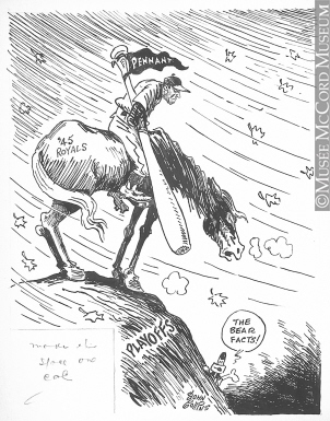 302x385 M965.199.2455 The End Of The Trail. Drawing, Cartoon John