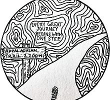 220x200 Appalachian Trail Drawing Stickers Redbubble