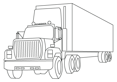 400x280 Truck Drawing To Color