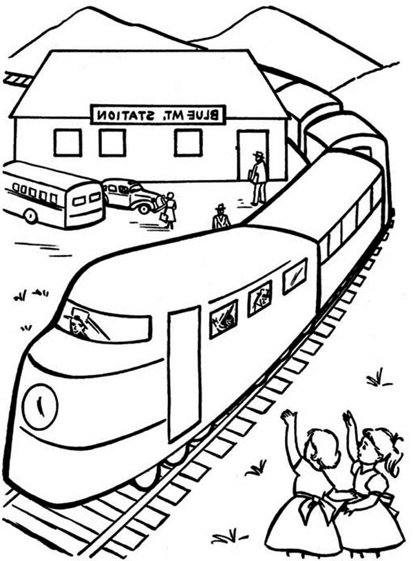 600x814 Drawn Railroad Kid Train