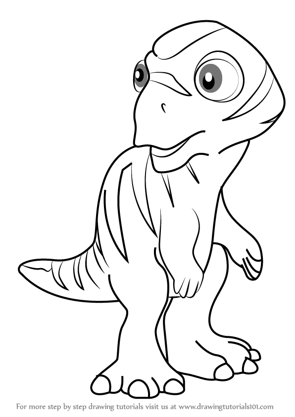 596x843 Learn How To Draw Mookie Maiasaura From Dinosaur Train (Dinosaur