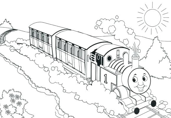 580x400 Coloring Pages Train