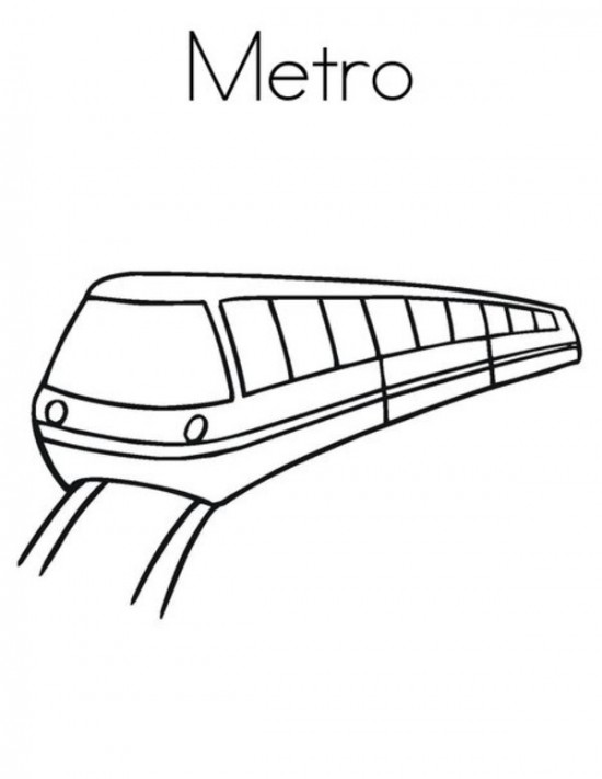 550x711 Train Drawing For Kids