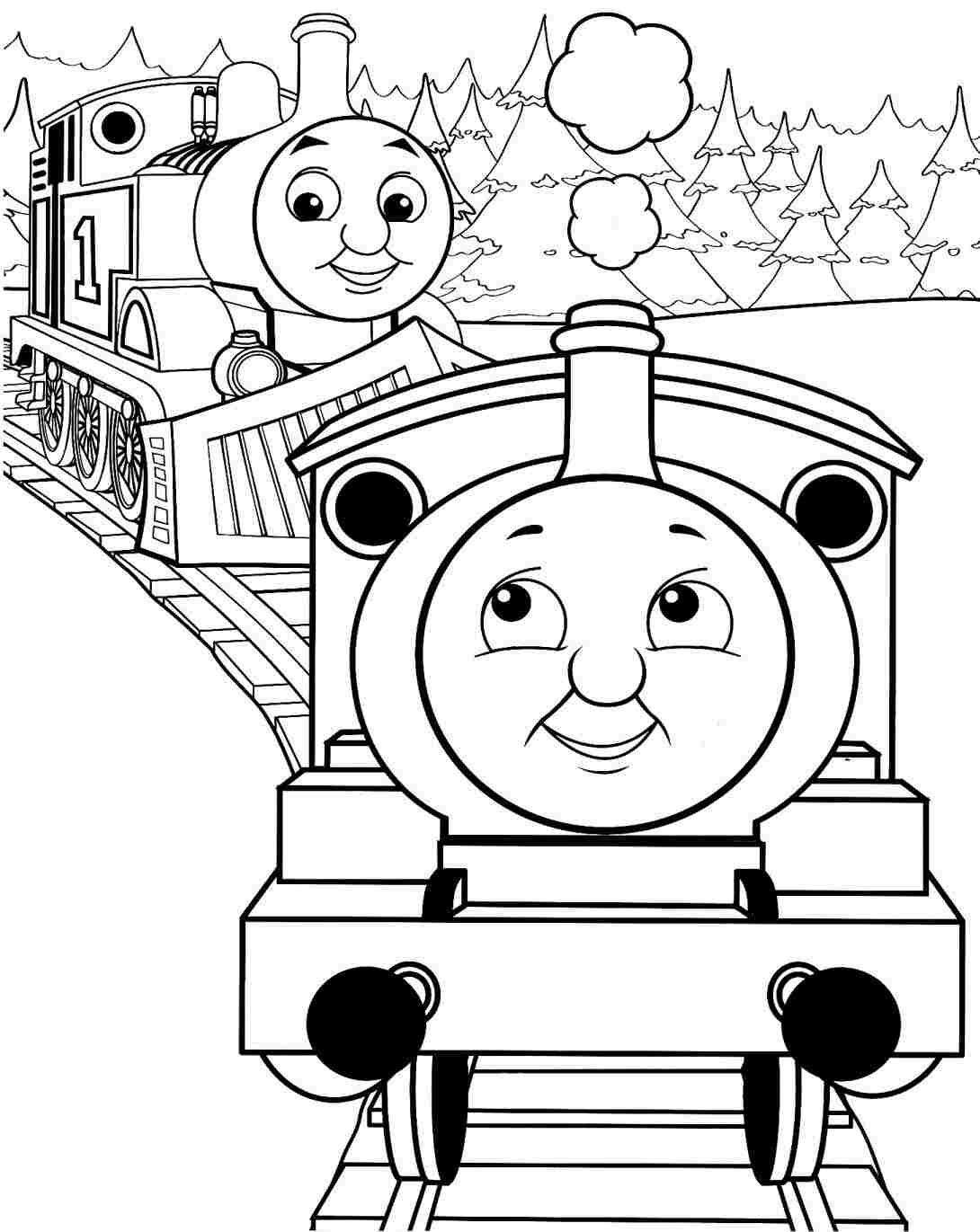 1090x1371 Thomas Train Clipart Black And White