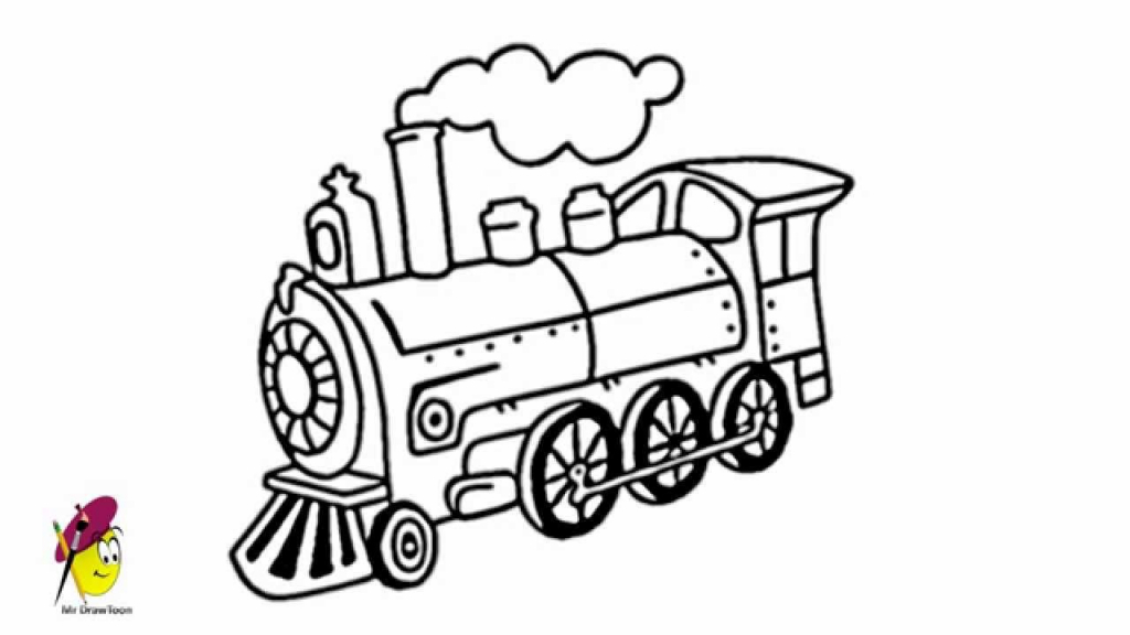 1024x576 Cartoon Train Drawing Locomotive How Draw A Locomotive How