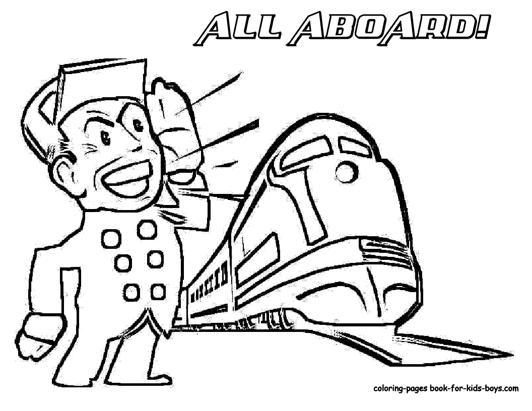 1056x816 Free To Print Off Coloring Page Of Train Conductor Ironhorse