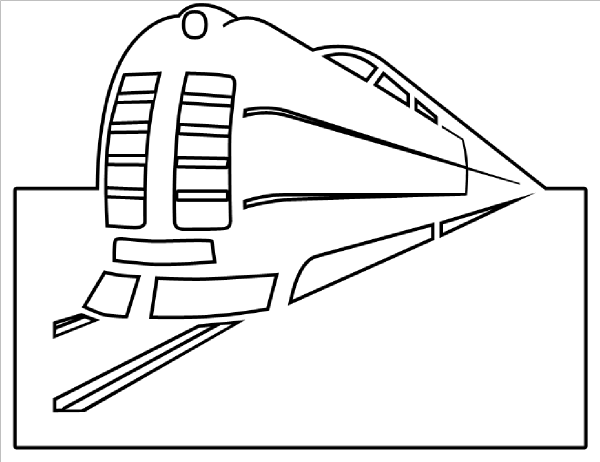 600x462 Train Outline Clip Art
