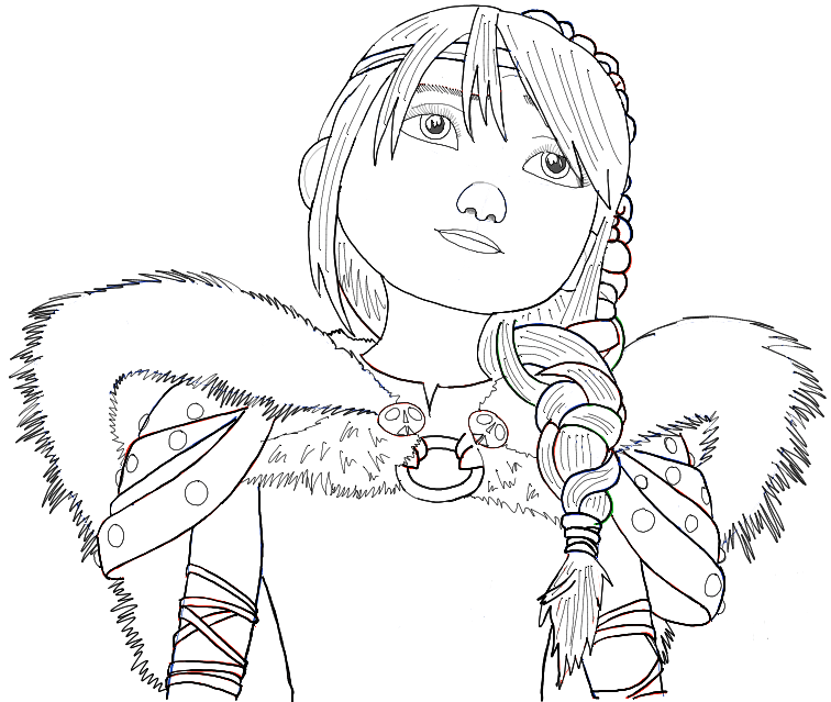 756x639 How To Draw Astrid From How To Train Your Dragon 2 In Simple Step