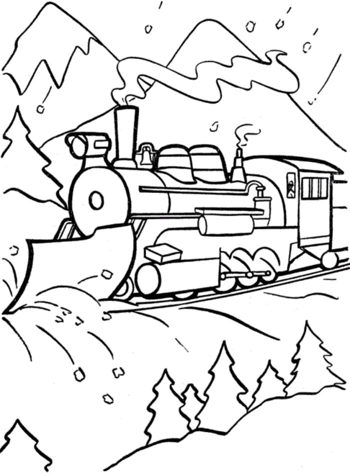 700x946 Polar Express Train Coloring Page Elementary Creations