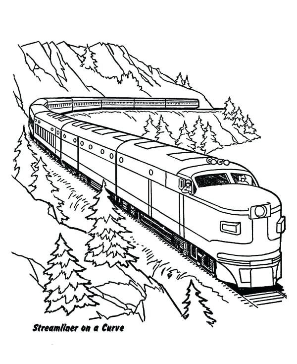 600x734 Train For Coloring Simple Ideas Page Free Printable Pages Co