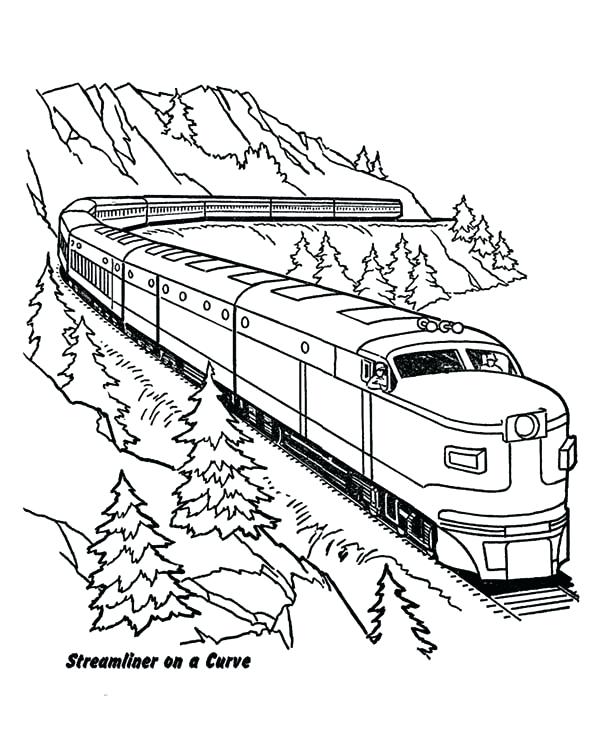 600x734 Train Coloring Pages Free Omnitutor.co