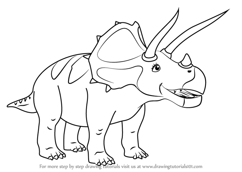 800x567 Learn How To Draw Todd Triceratops From Dinosaur Train (Dinosaur