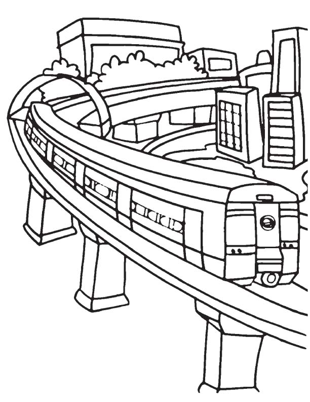 612x792 Subway Station Coloring Pages