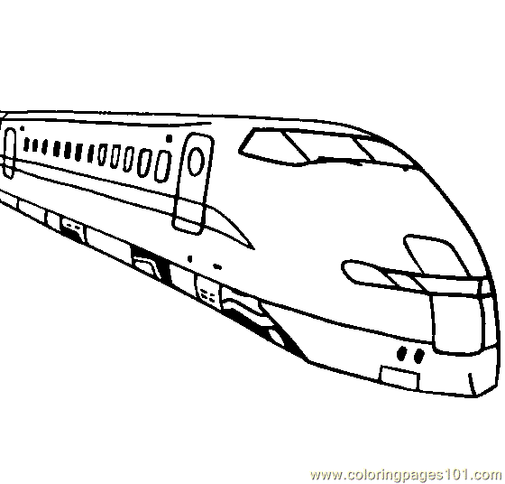 560x536 High Speed Train Coloring Page