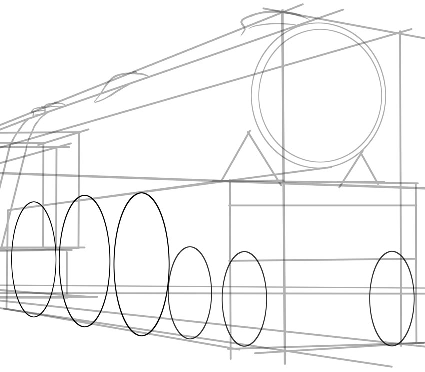 850x744 How To Draw A Classic Steam Locomotive From Scratch