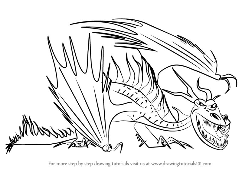 800x562 Learn How Draw Hookfang From How Train Your Dragon 2 (How