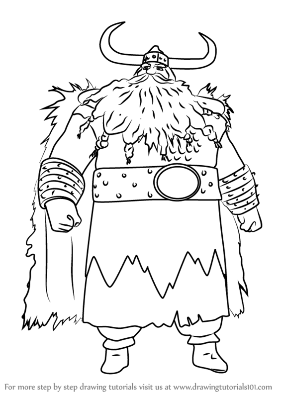 567x800 Learn How To Draw Stoick The Vast From How To Train Your Dragon 2