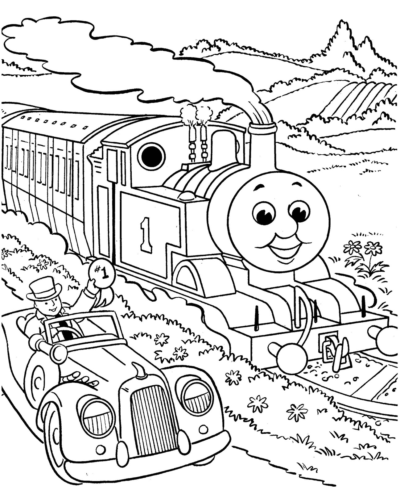 1297x1600 Thomas The Train Coloring Book
