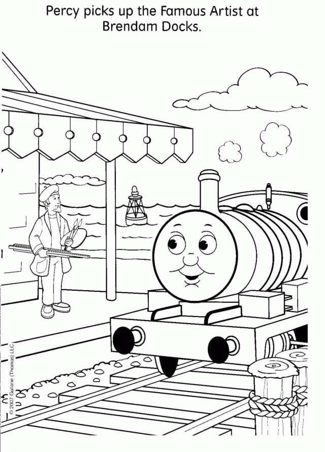 640x891 Thomas The Train Drawing