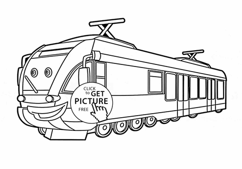 476x333 Train Coloring Very Detail Illustration Page Wecoloringpage