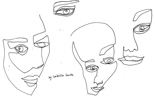 500x327 More Continuous Line Drawings Of People On My Train In