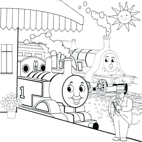 580x580 Thomas Train Coloring Pages The Train Coloring Pages Drawn Train