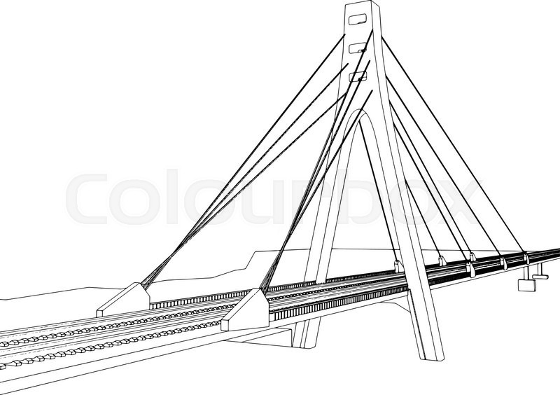 800x564 Railway Vector Illustration On White Background 10 Stock Vector