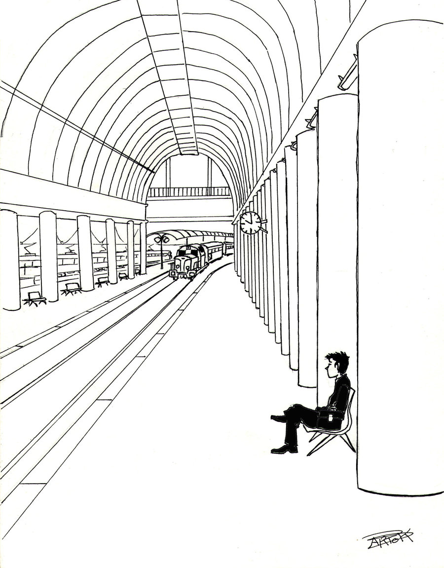 900x1151 Waiting In Train Station By Bartok88