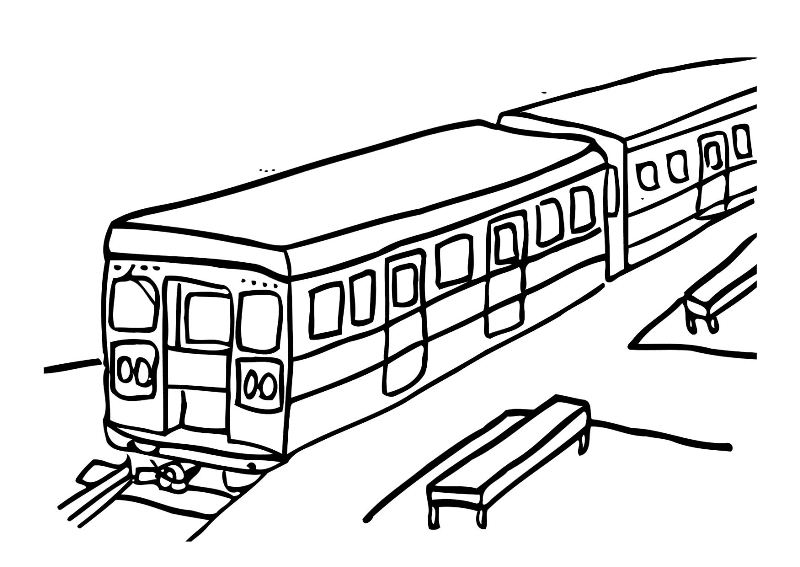 800x567 Central Station Coloring Page Transportation Pages