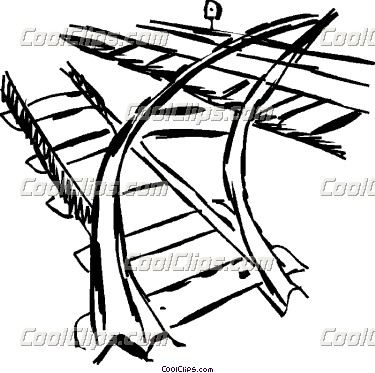 375x373 Amazing Railroad Tracks Clipart Line Drawing Railroad Tracks