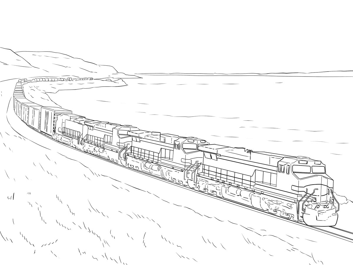 1200x900 Best Train Coloring Pages For Adult Free 2835 Printable
