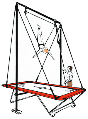 300x404 Trampoline Spotting Rig Attaches To Frame
