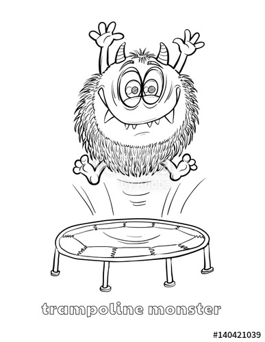 387x500 Cute And Funny Halloween Monster Coloring Page