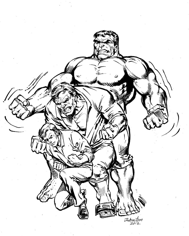 799x1000 Original Hulk Transformation Comic Art By Joe Rubinstein, In John