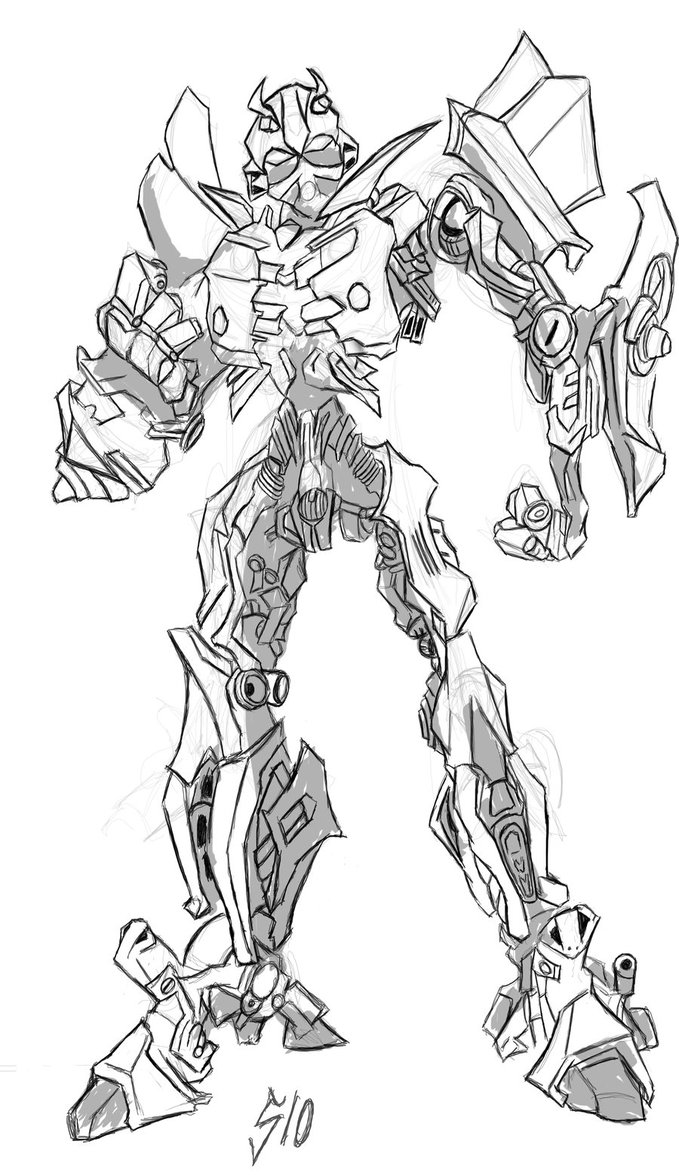 679x1175 Bumblebee Drawing By Singleton930