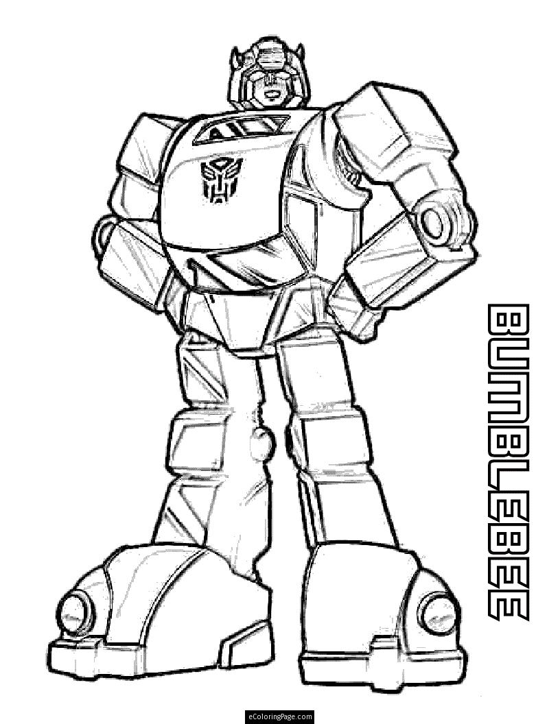 816x1056 Yellow Transformer Bumblebee Coloring Page Printable For Boys