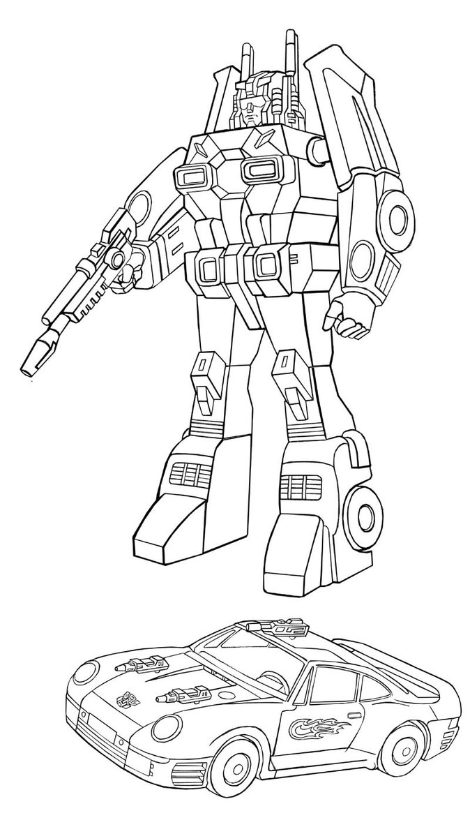 674x1185 Transformers Nightbeat Cartoon Model (Line Art) By Zobovor