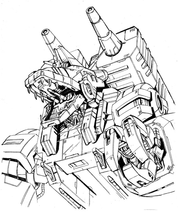 571x700 Trypticon Drawing By Marble V